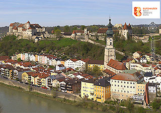 Bild: Webcam-Ansicht der Stadt Burghausen